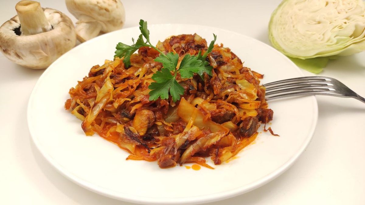 Тушеная капуста с грибами: идеальное сочетание для постного рациона