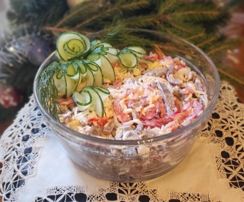 Незабываемый салат с языком для рождественского стола