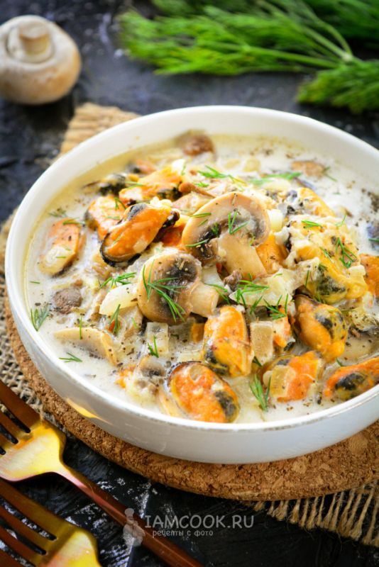 Нежные мидии в сливочном соусе: быстро и вкусно