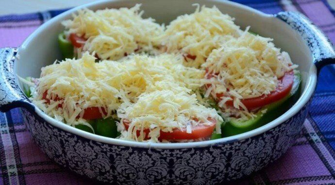 Вкуснейшие перцы, запеченные под сыром