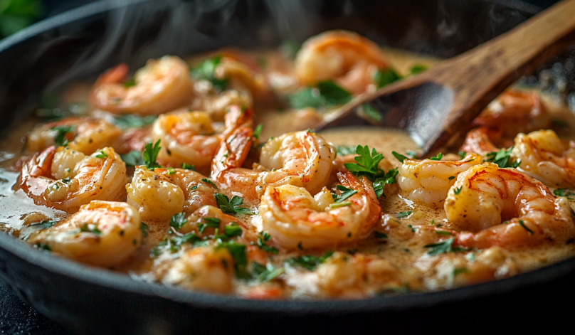 Как приготовить ароматные креветки в нежном сливочно-чесночном соусе