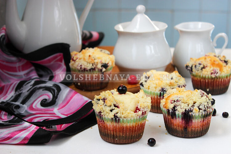 Пухлые маффины с ягодами и творогом: идеальный десерт на любой случай
