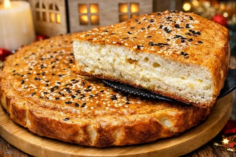 Уютный ленивый хачапури: два способа быстро налить пирог с сырной начинкой