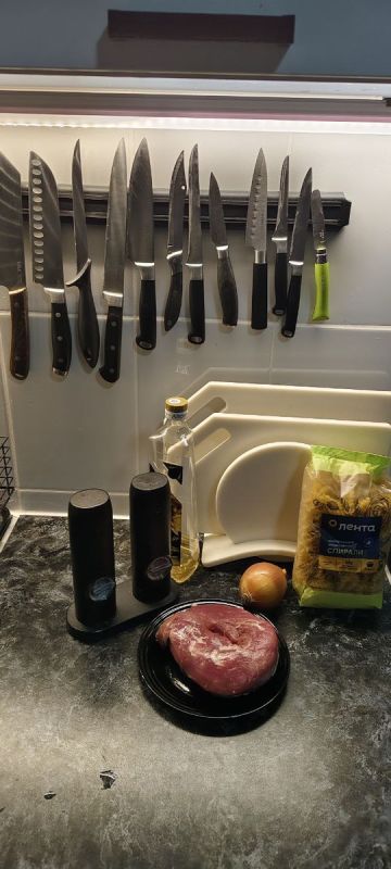 Мужская кухня: макароны и мясо