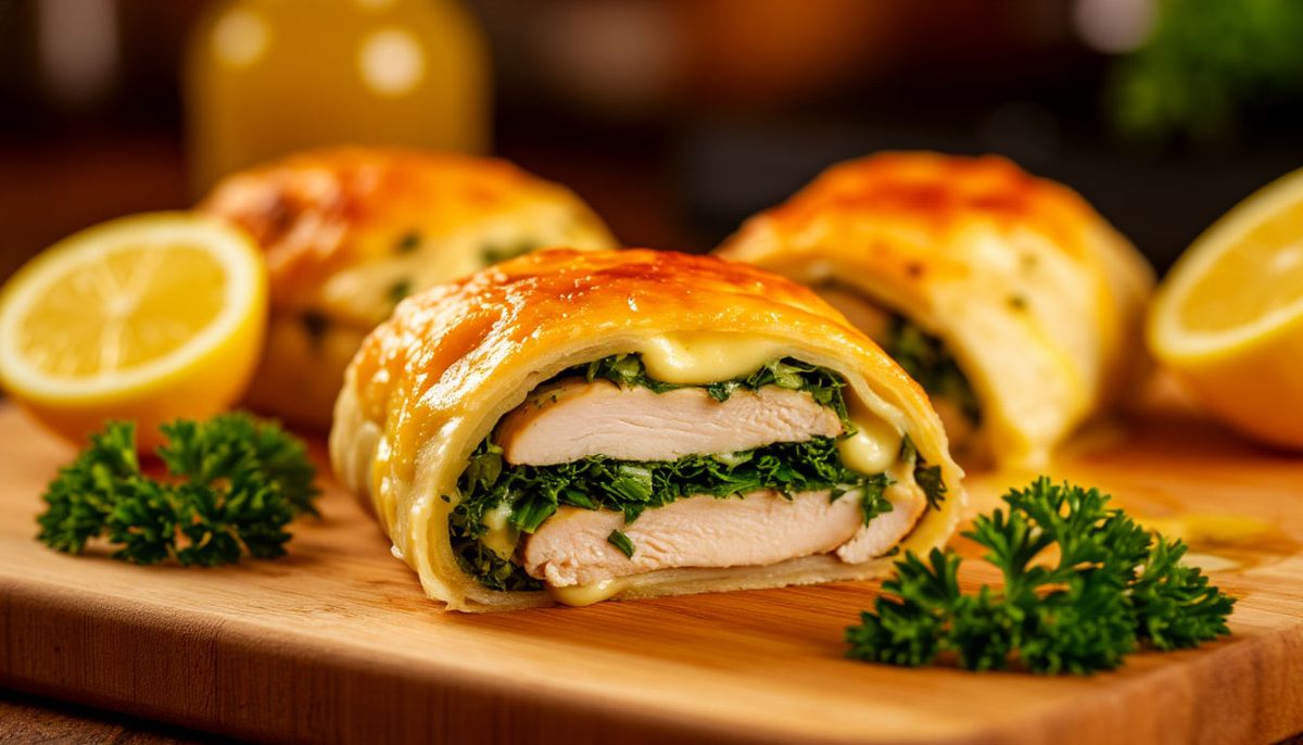 Неотразимые куриные рулетики с сыром и зелёным луком для вашего стола